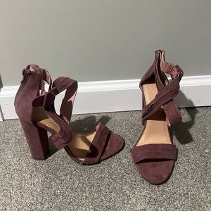 Mauve strappy heels